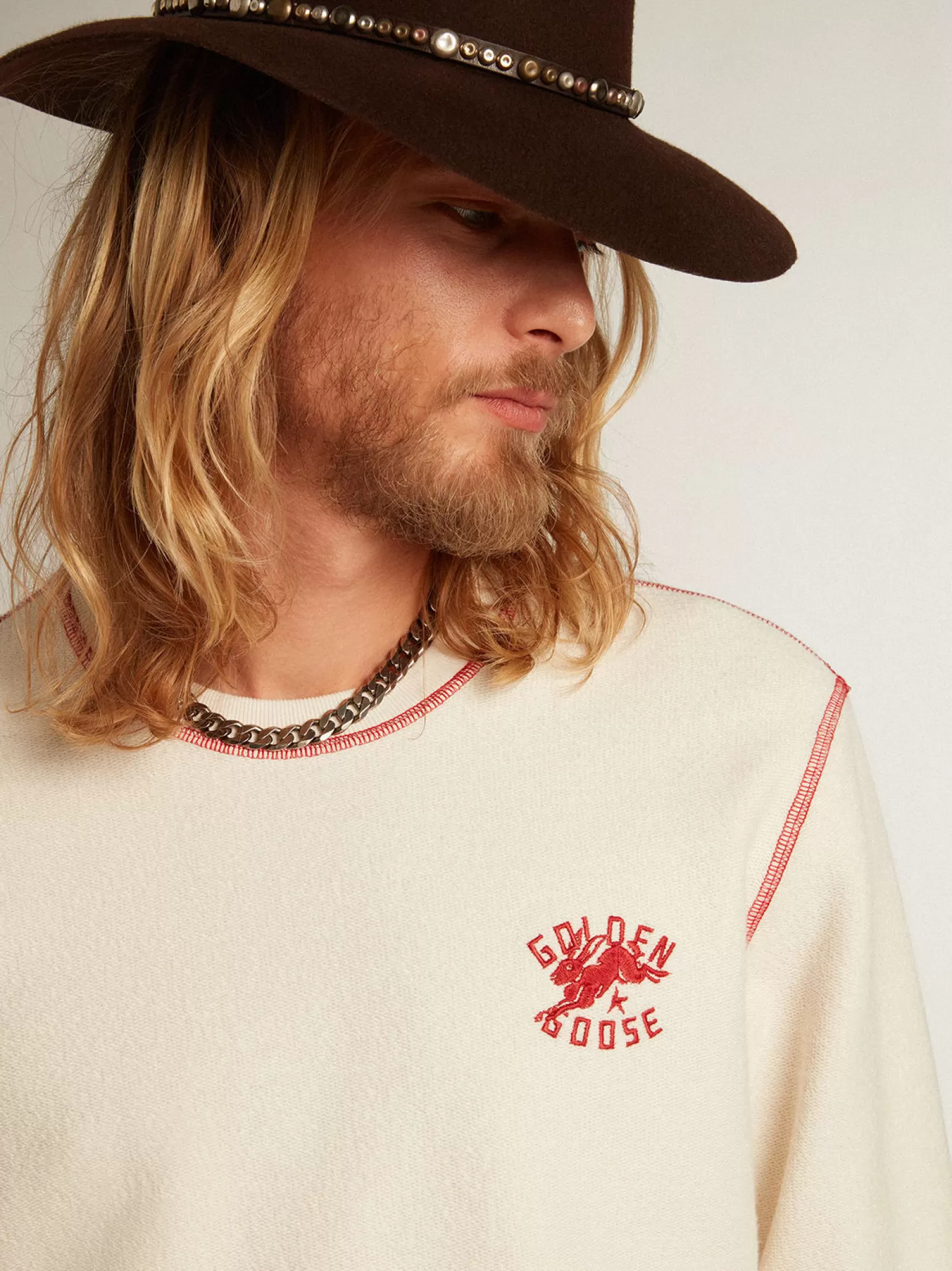 Cheap Moletom Masculino na cor branco heritage com logo CNY Moletons
