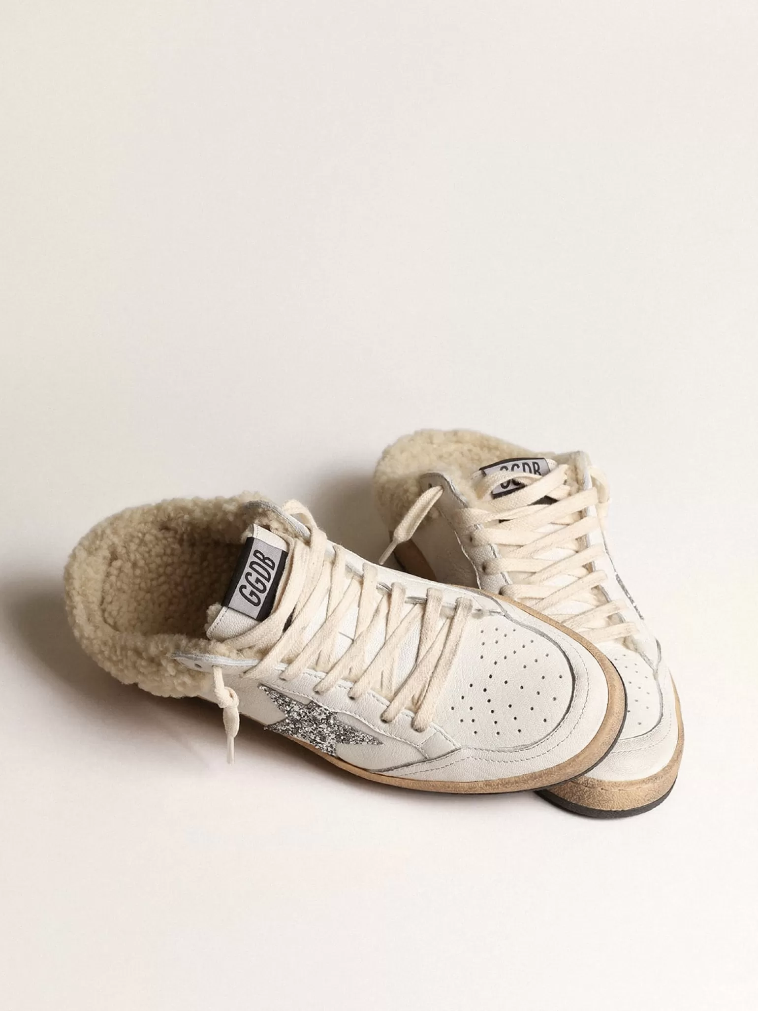Outlet Mule Ball Star com estrela de glitter e forro de shearling MULHER Ball Star