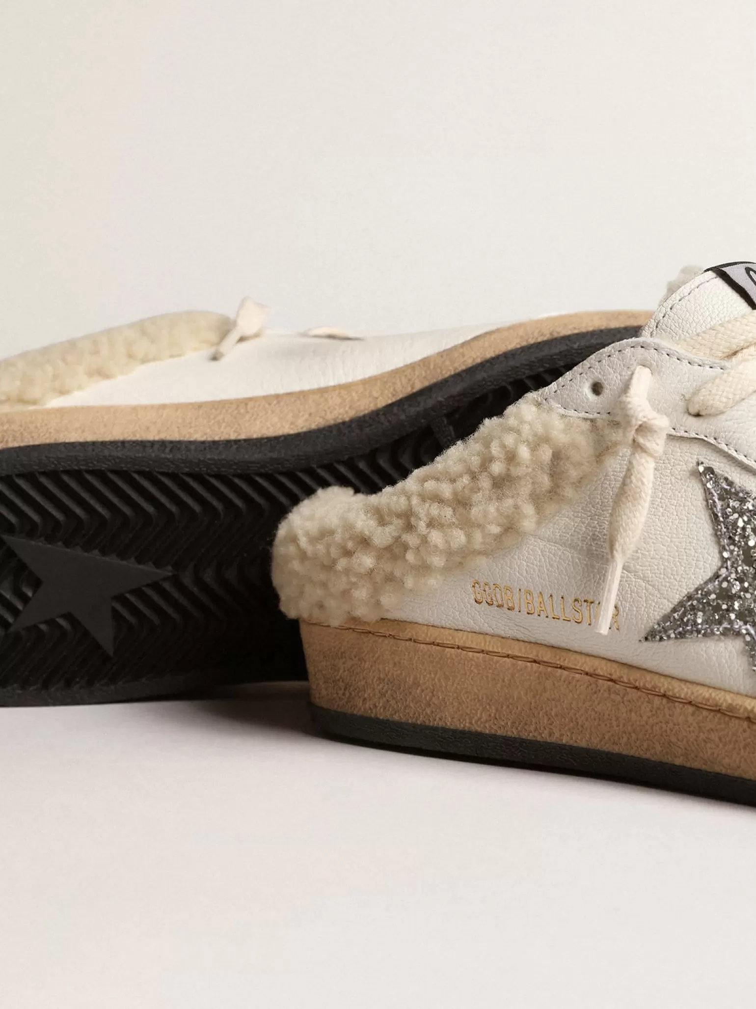 Outlet Mule Ball Star com estrela de glitter e forro de shearling MULHER Ball Star