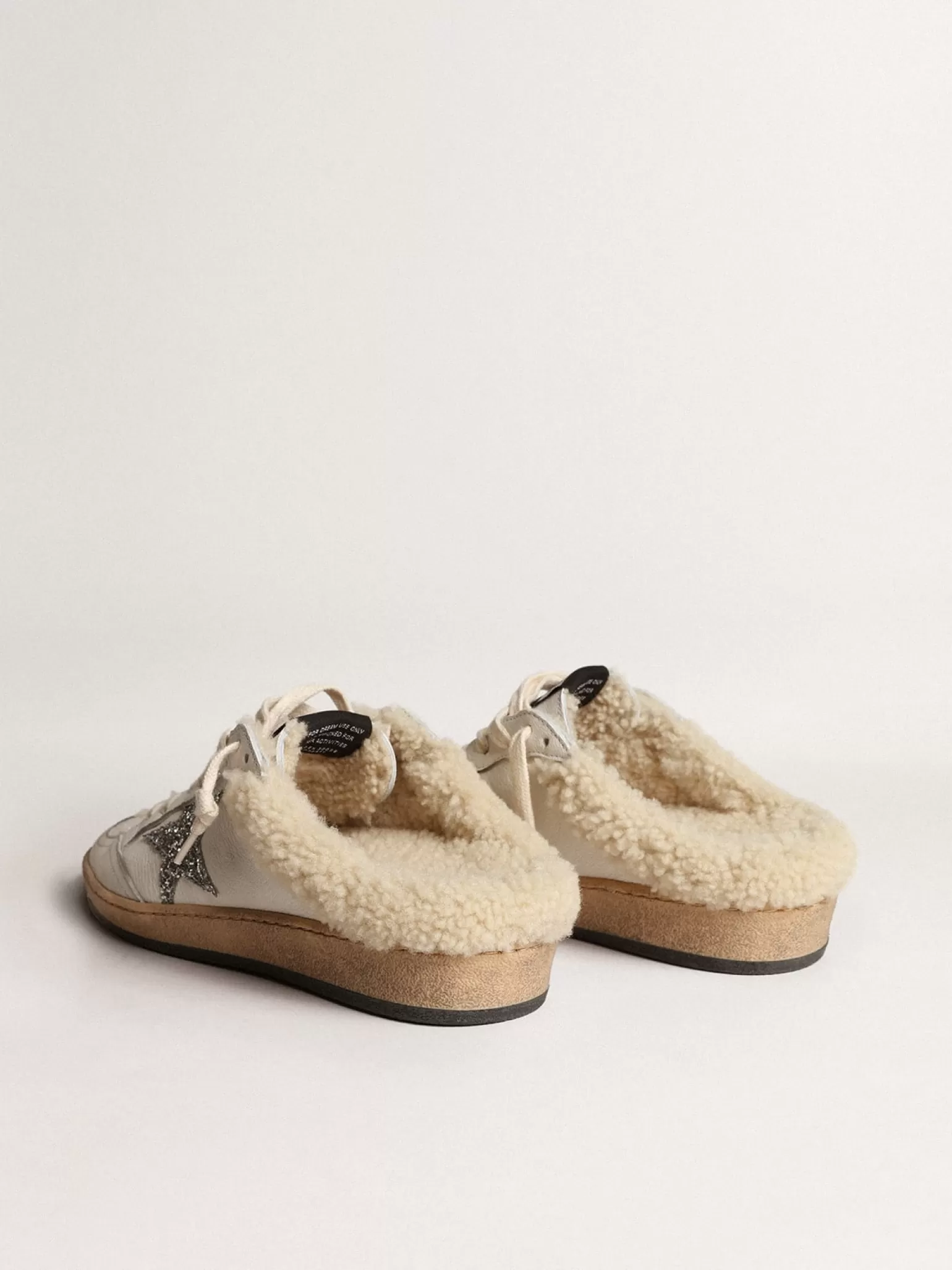 Outlet Mule Ball Star com estrela de glitter e forro de shearling MULHER Ball Star