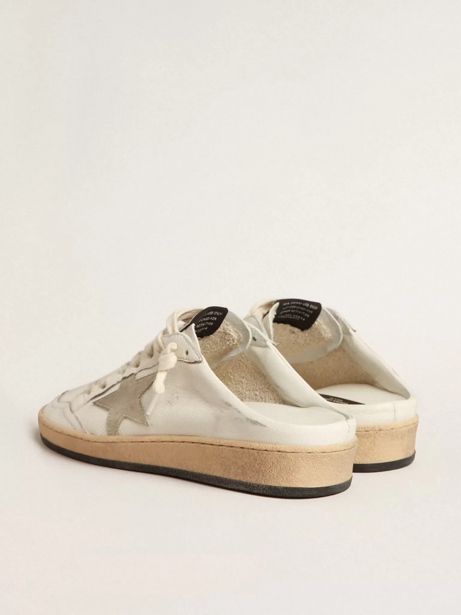 Flash Sale Mule Ball Star de napa com estrela de suede cinza gelo MULHER Ball Star