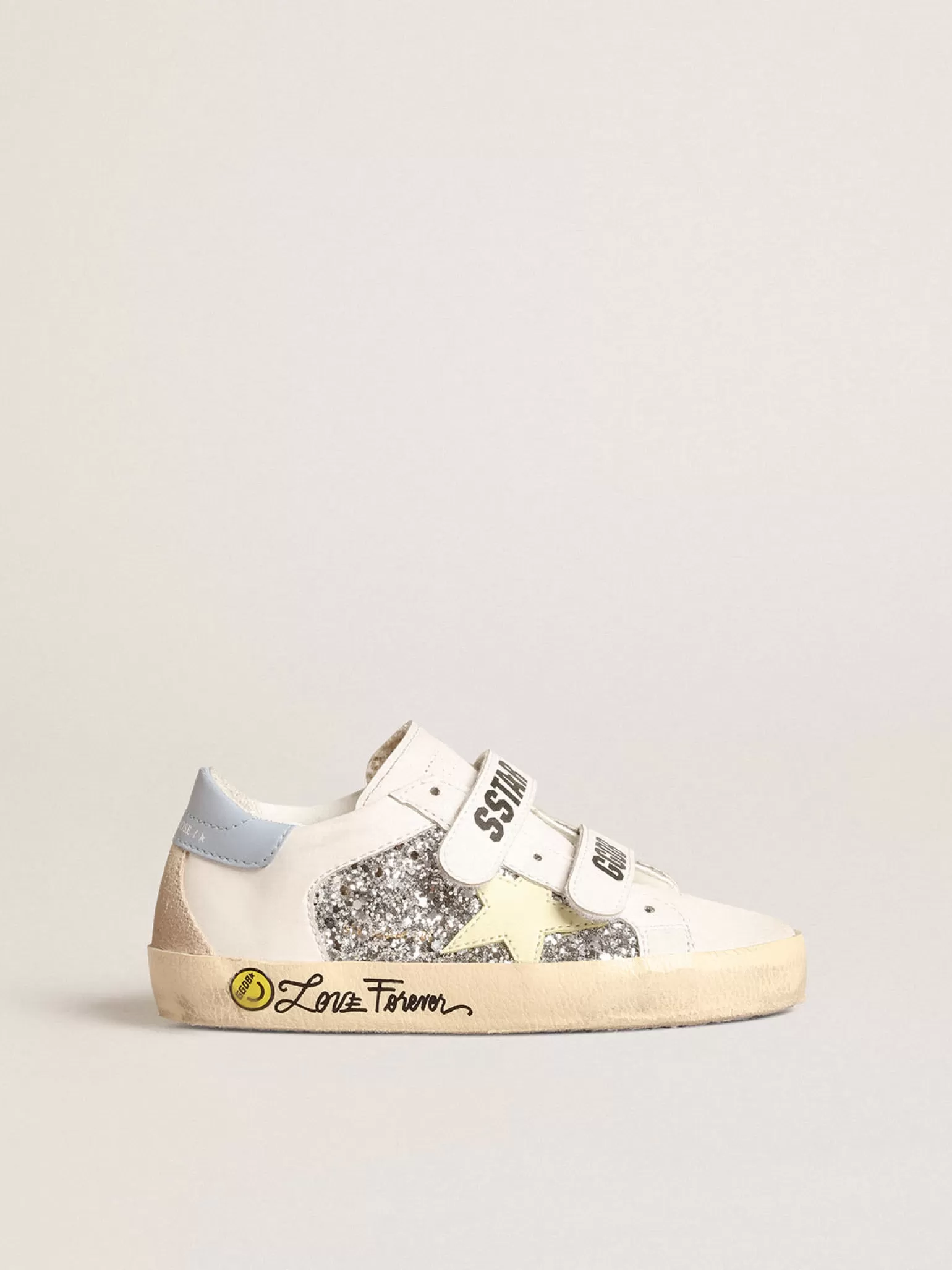 Store Old School Junior base vegetal com estrela amarela e inserções de glitter Meninas pequenas (1-3 anos)