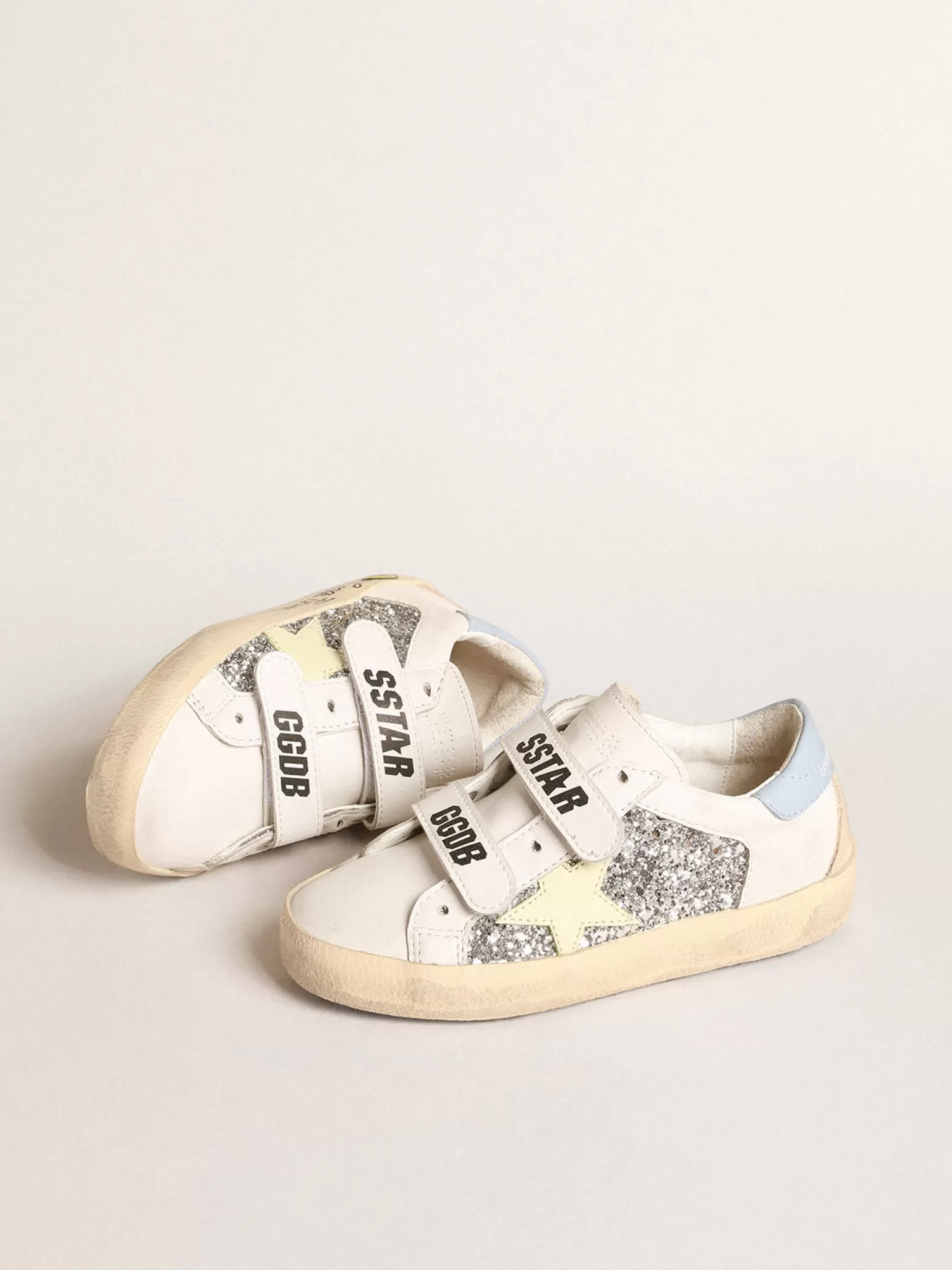 Store Old School Junior base vegetal com estrela amarela e inserções de glitter Meninas pequenas (1-3 anos)