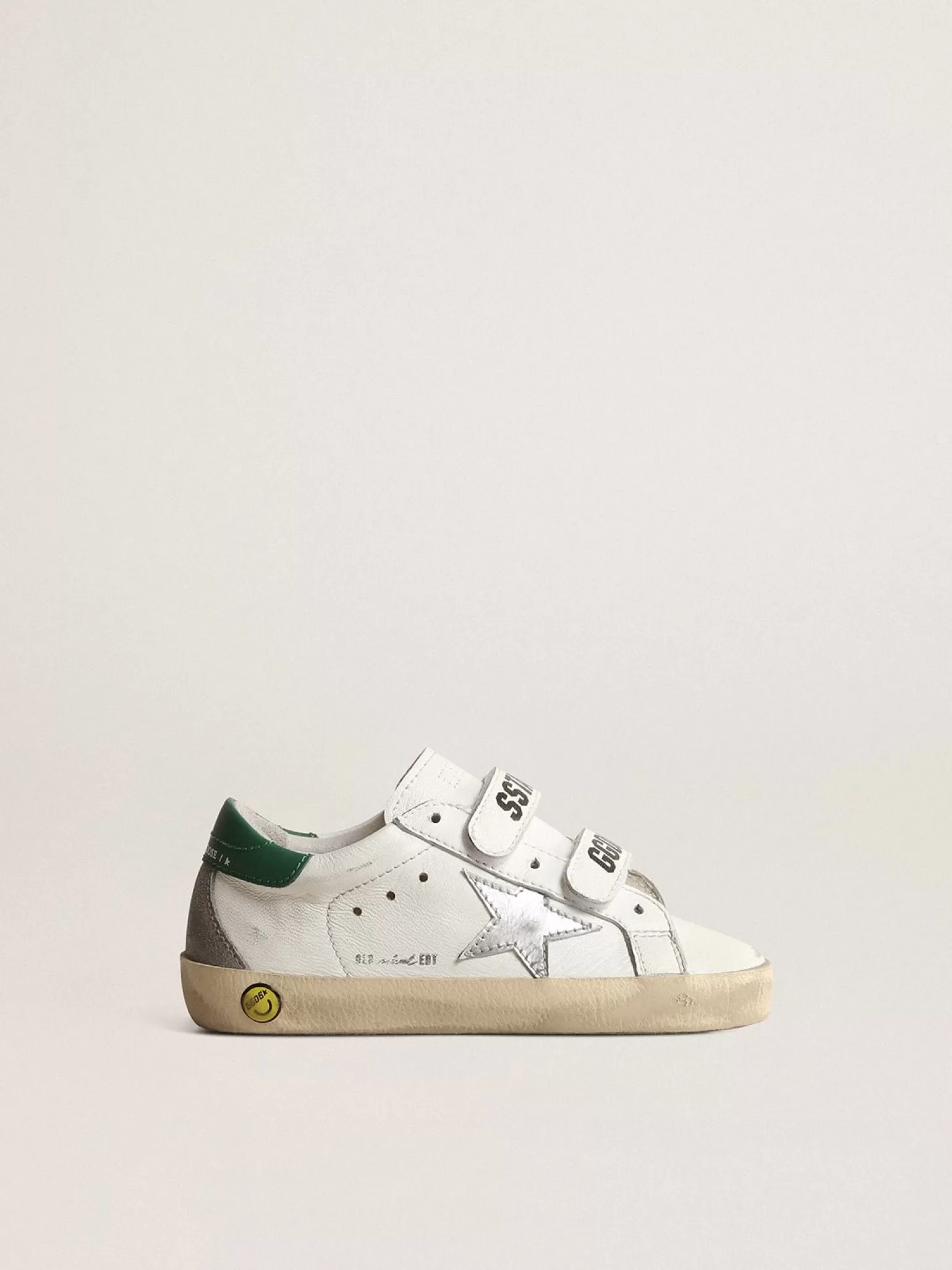 Shop Old School Junior com estrela de couro metálico e talão verde Meninas pequenas (1-3 anos) | Meninos pequenos (1-3 anos)