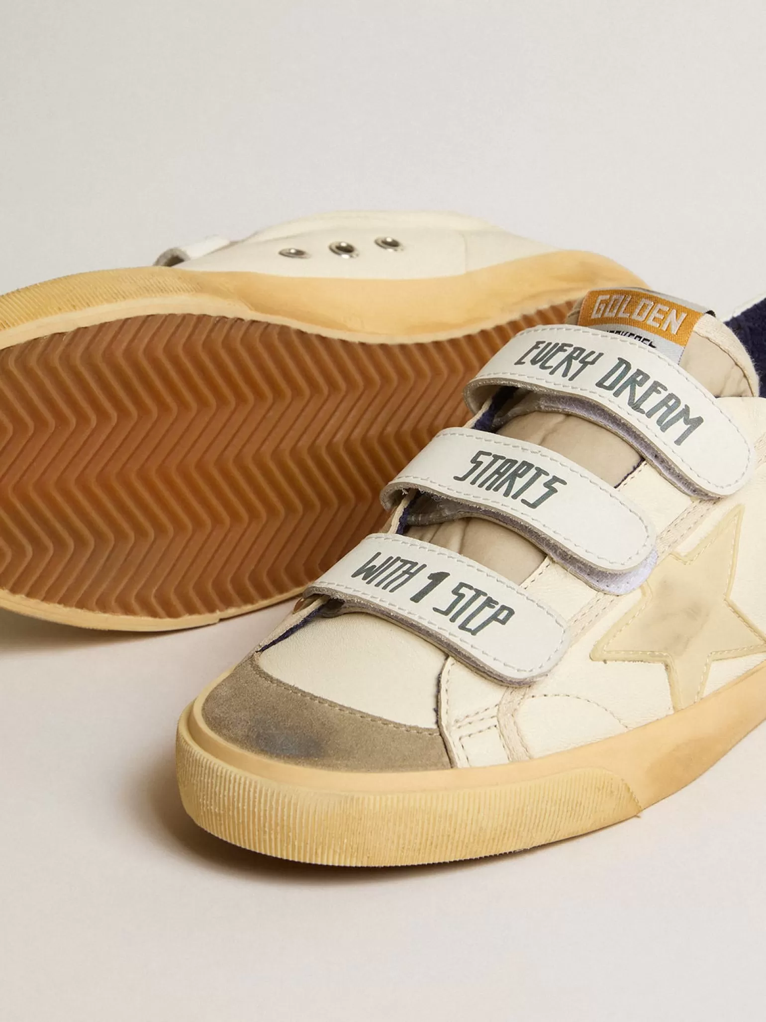 Cheap Old School Masculino LAB de napa com estrela de borracha e inserções de suede Super-Star
