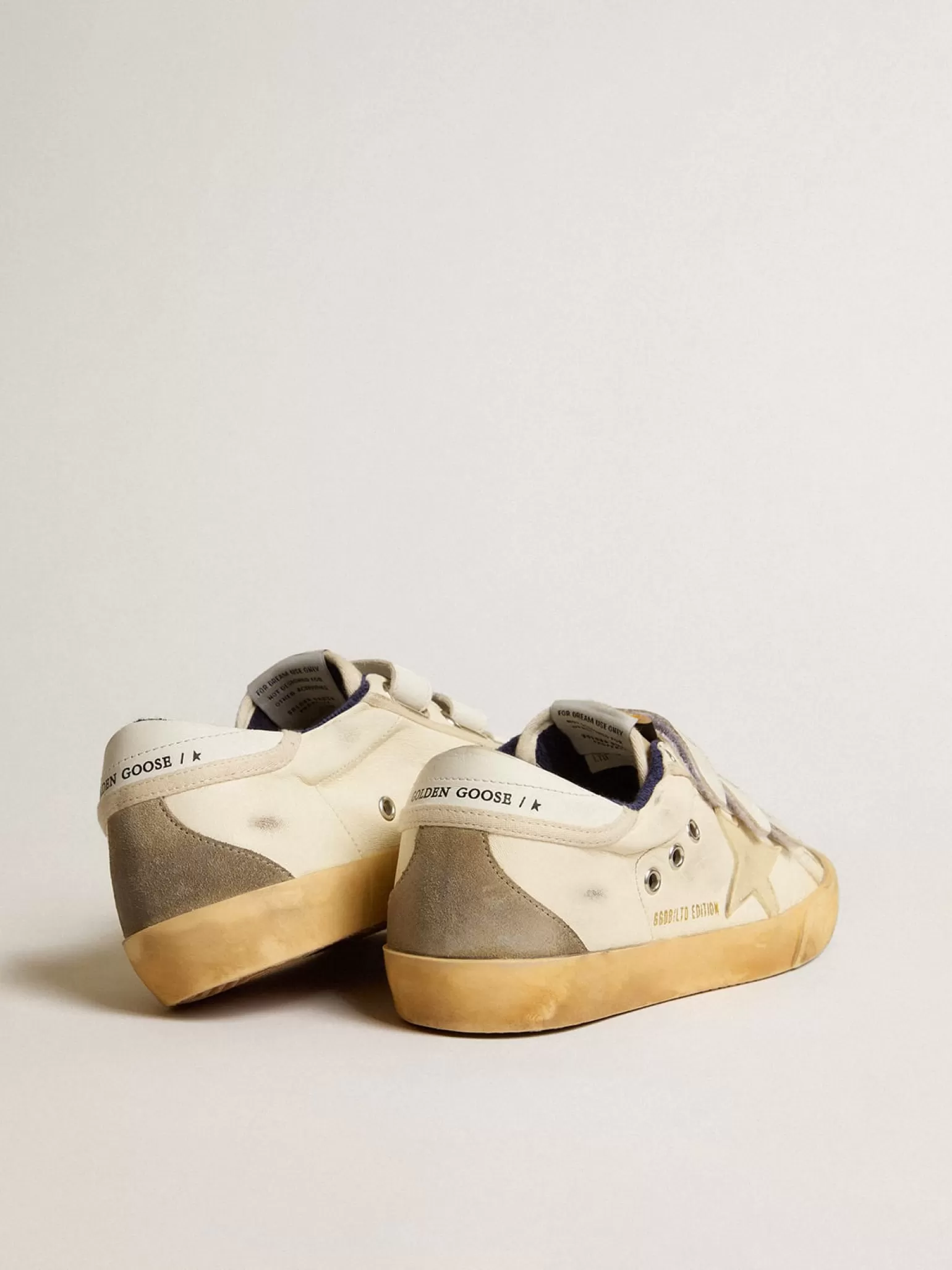 Cheap Old School Masculino LAB de napa com estrela de borracha e inserções de suede Super-Star