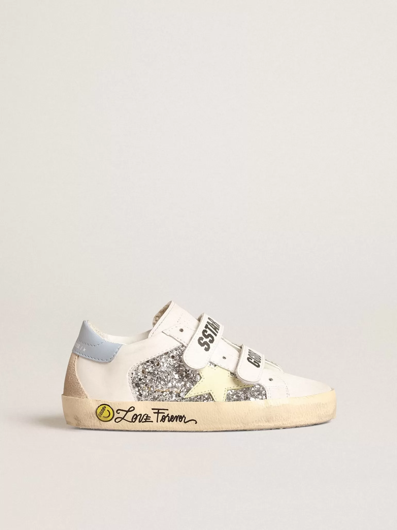 Hot Old School Young base vegetal com estrela amarela e inserções de glitter Meninas (4-10 anos)