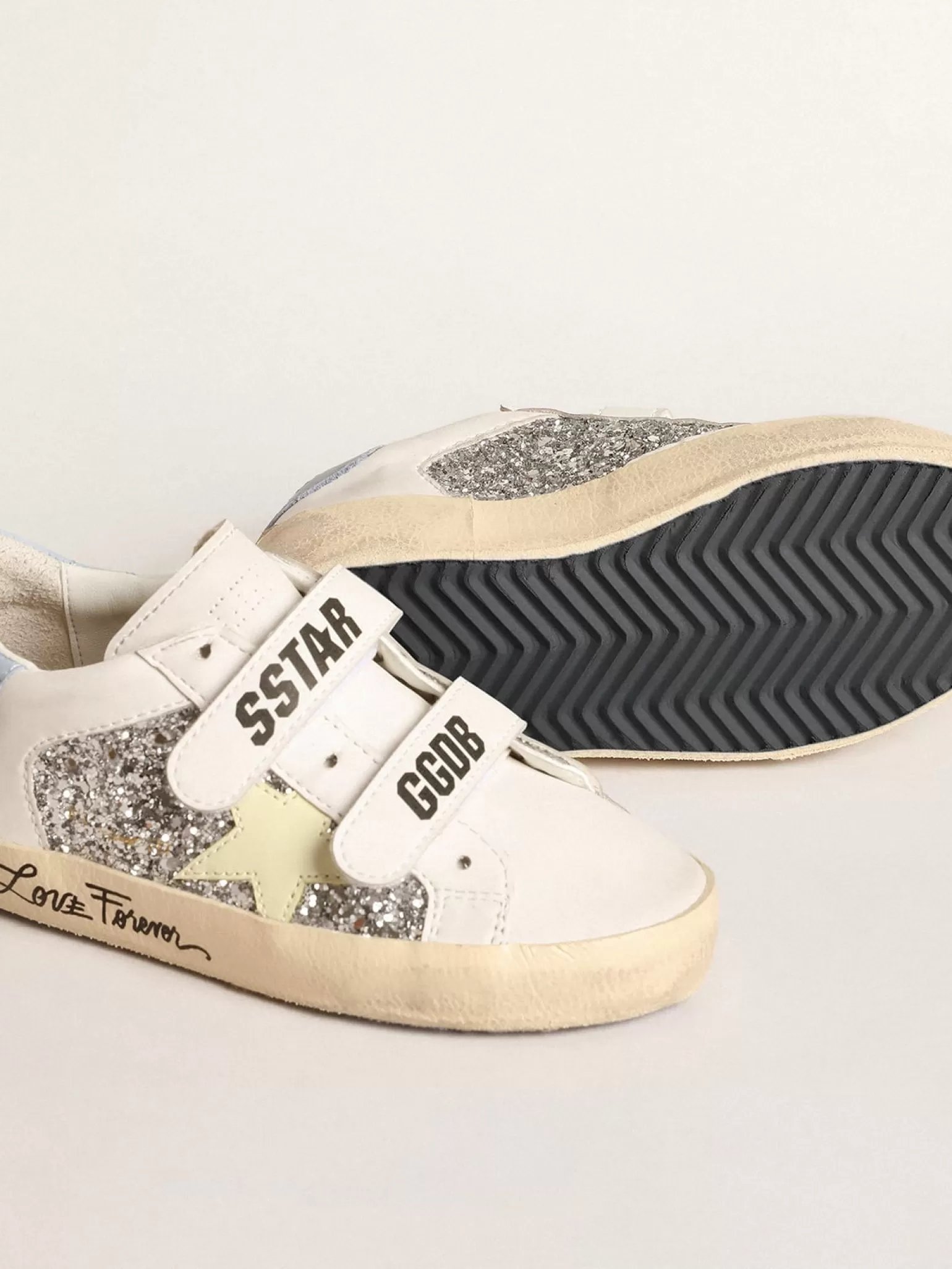 Hot Old School Young base vegetal com estrela amarela e inserções de glitter Meninas (4-10 anos)
