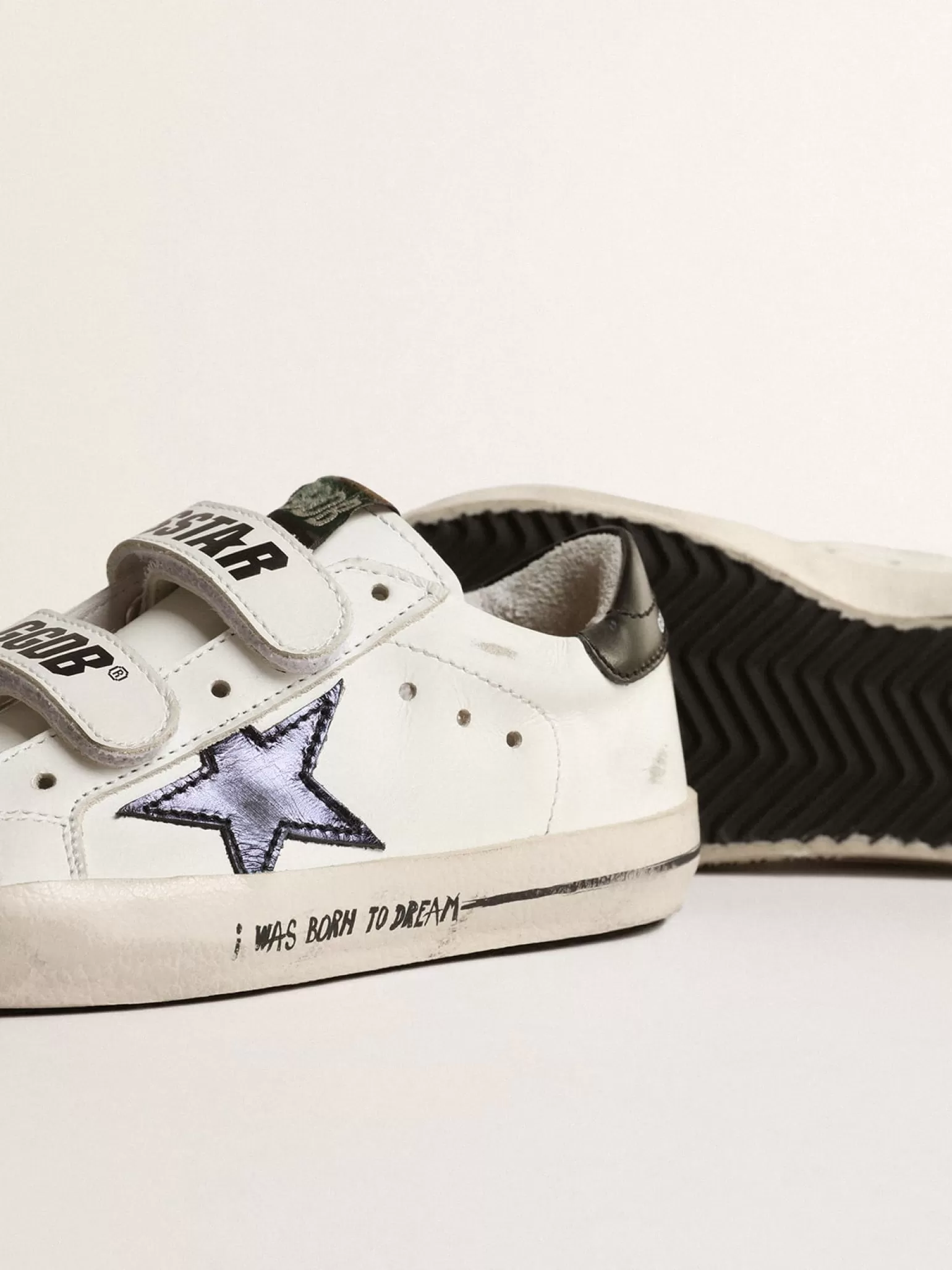 Cheap Old School Young com estrela de couro metálico e talão preto Meninas (4-10 anos) | Meninos (4-10 anos)