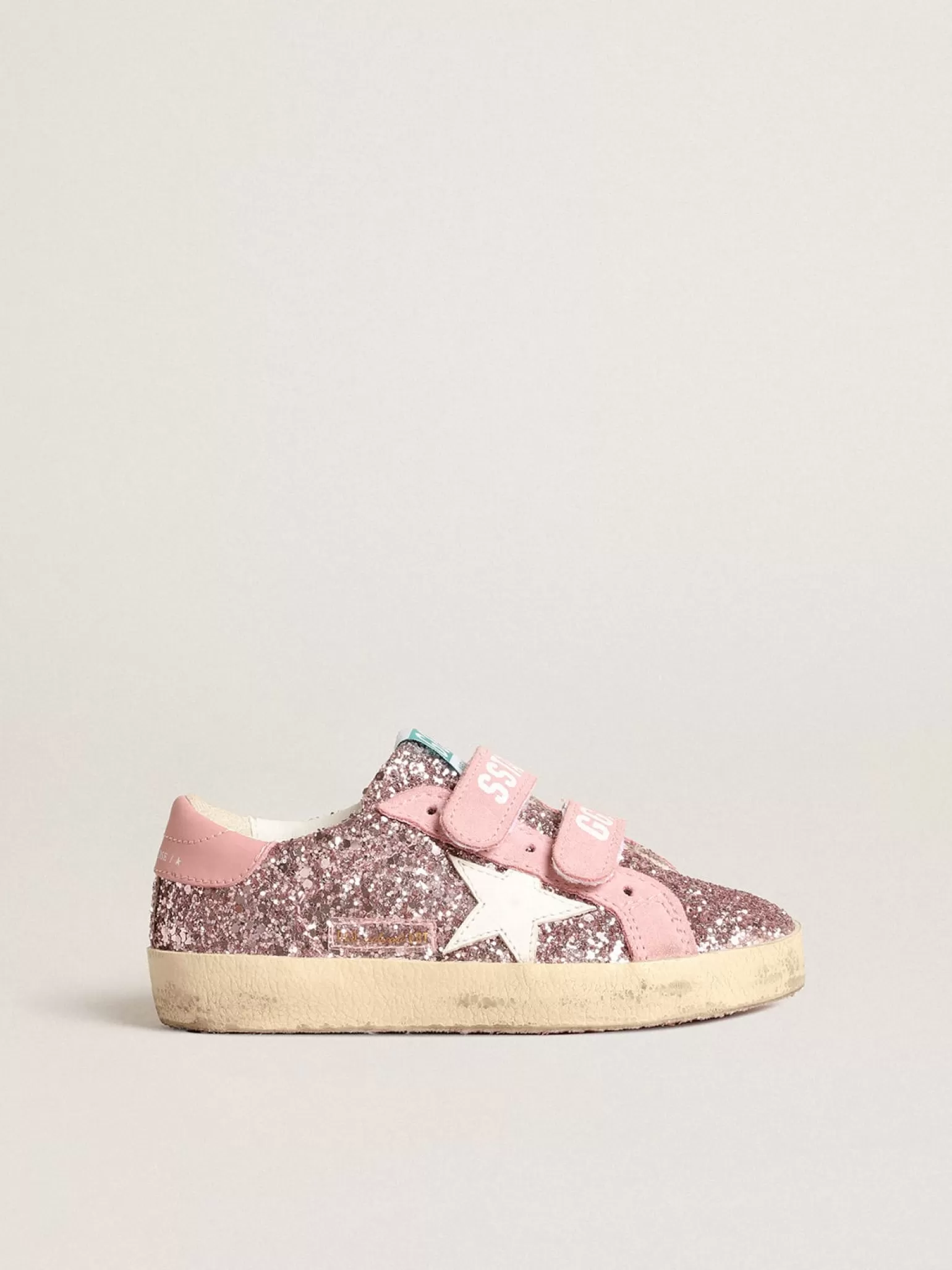 Store Old School Young de glitter lilás com estrela branca e talão rosa Meninas (4-10 anos)