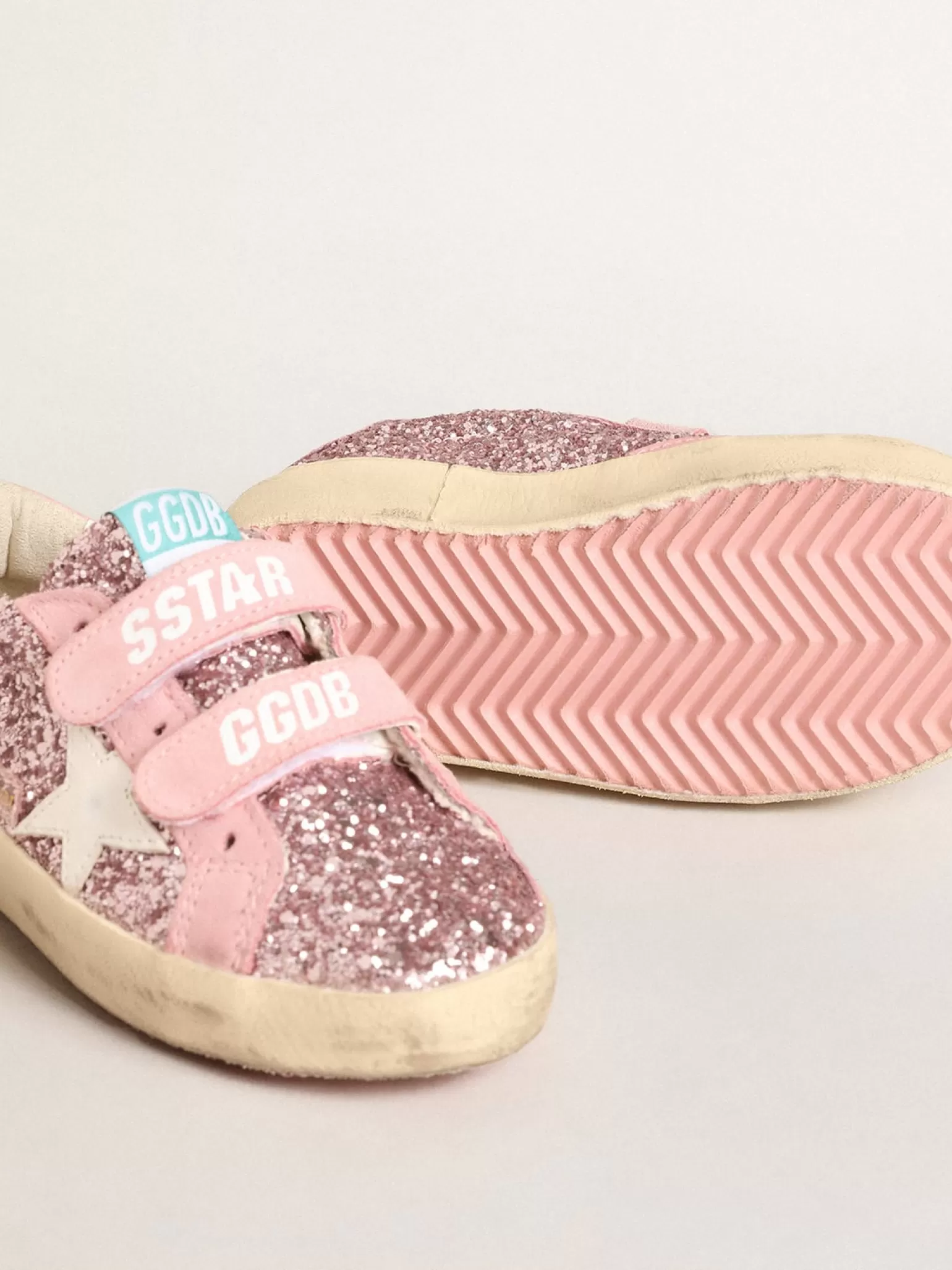 Store Old School Young de glitter lilás com estrela branca e talão rosa Meninas (4-10 anos)