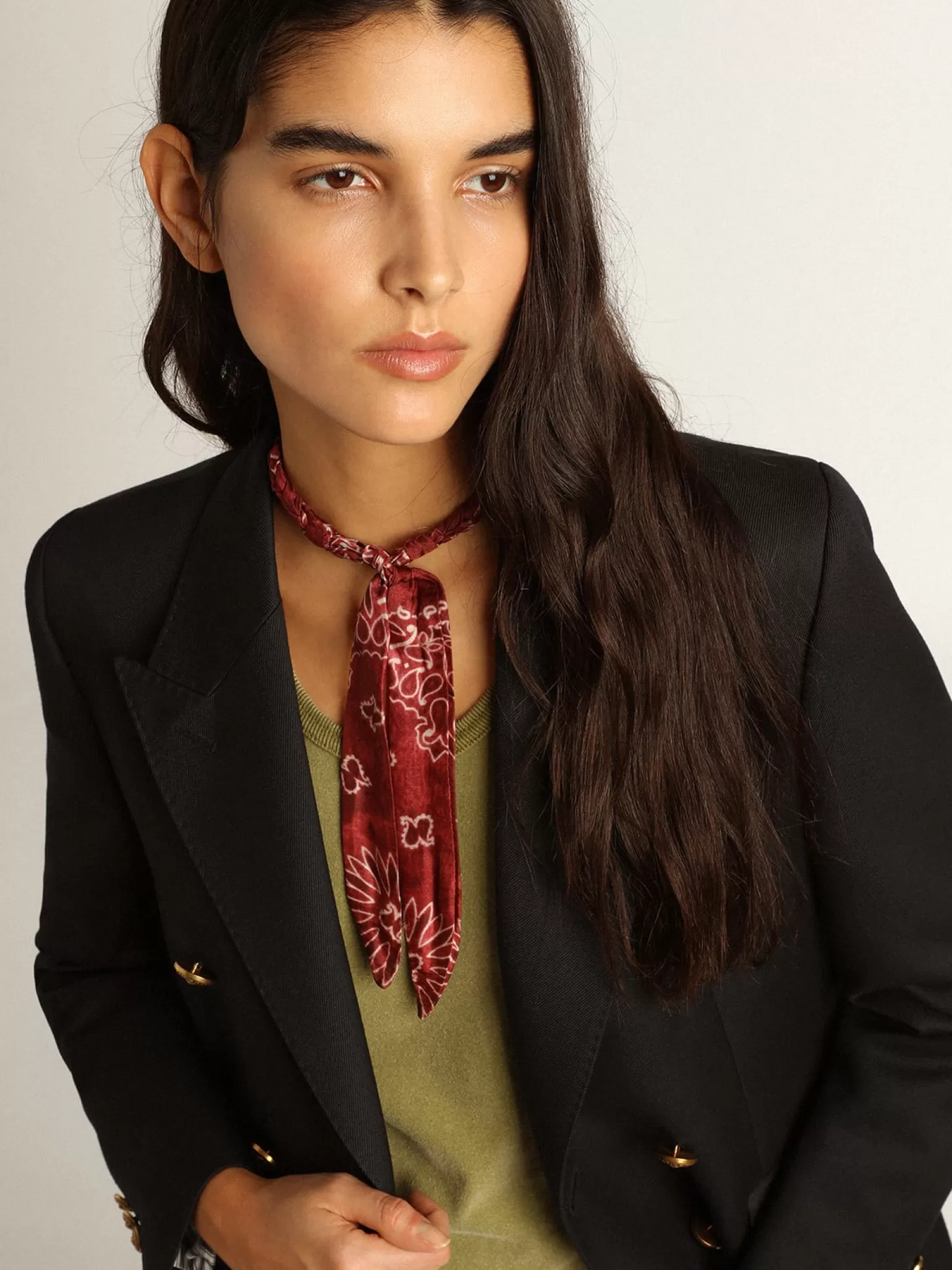 Cheap Regata cor de pesto com escrita branca na frente MULHER Camisetas