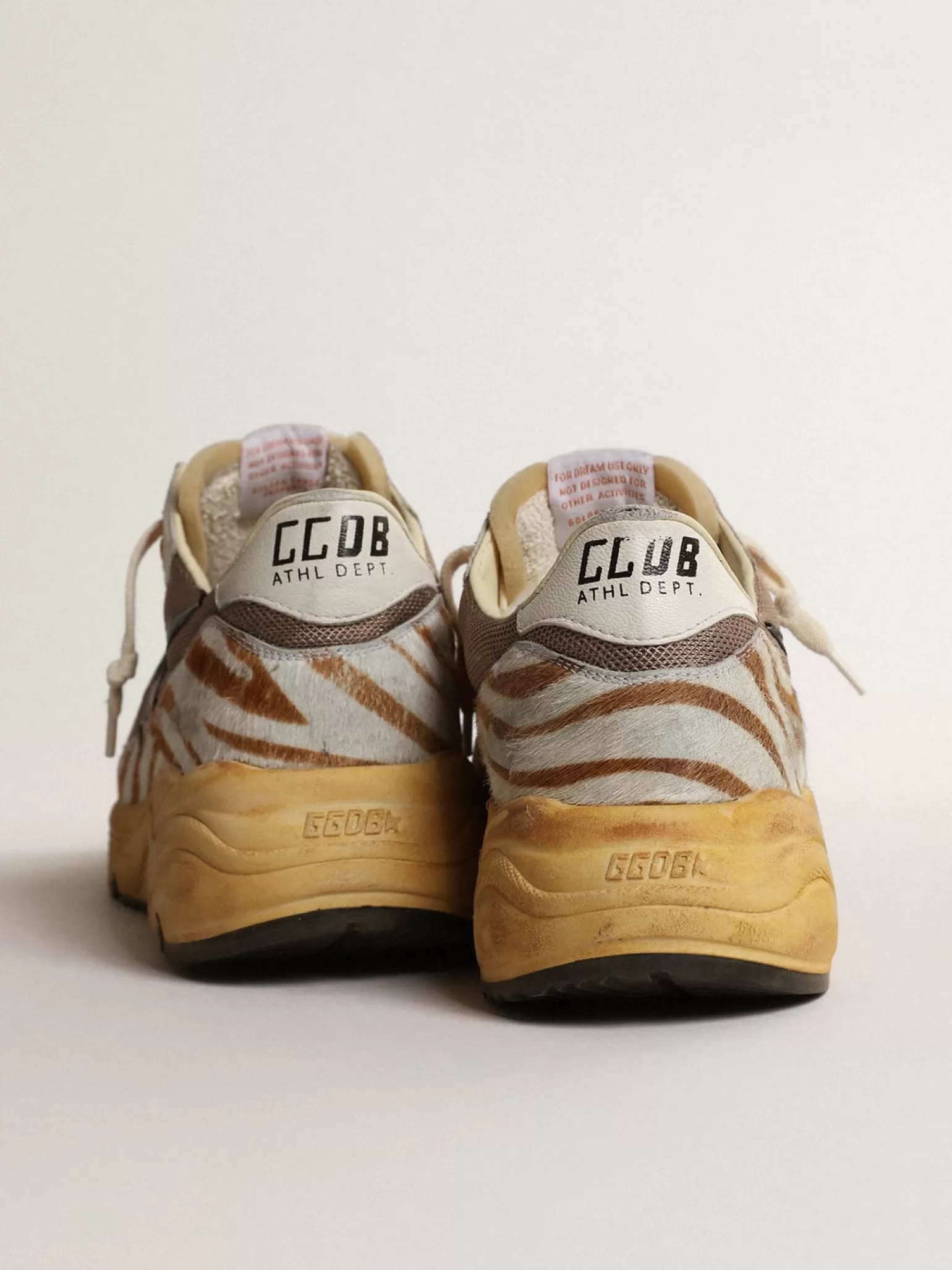 Cheap Running Sole LAB masculino de tecido marrom e couro cavalinho Running Sole