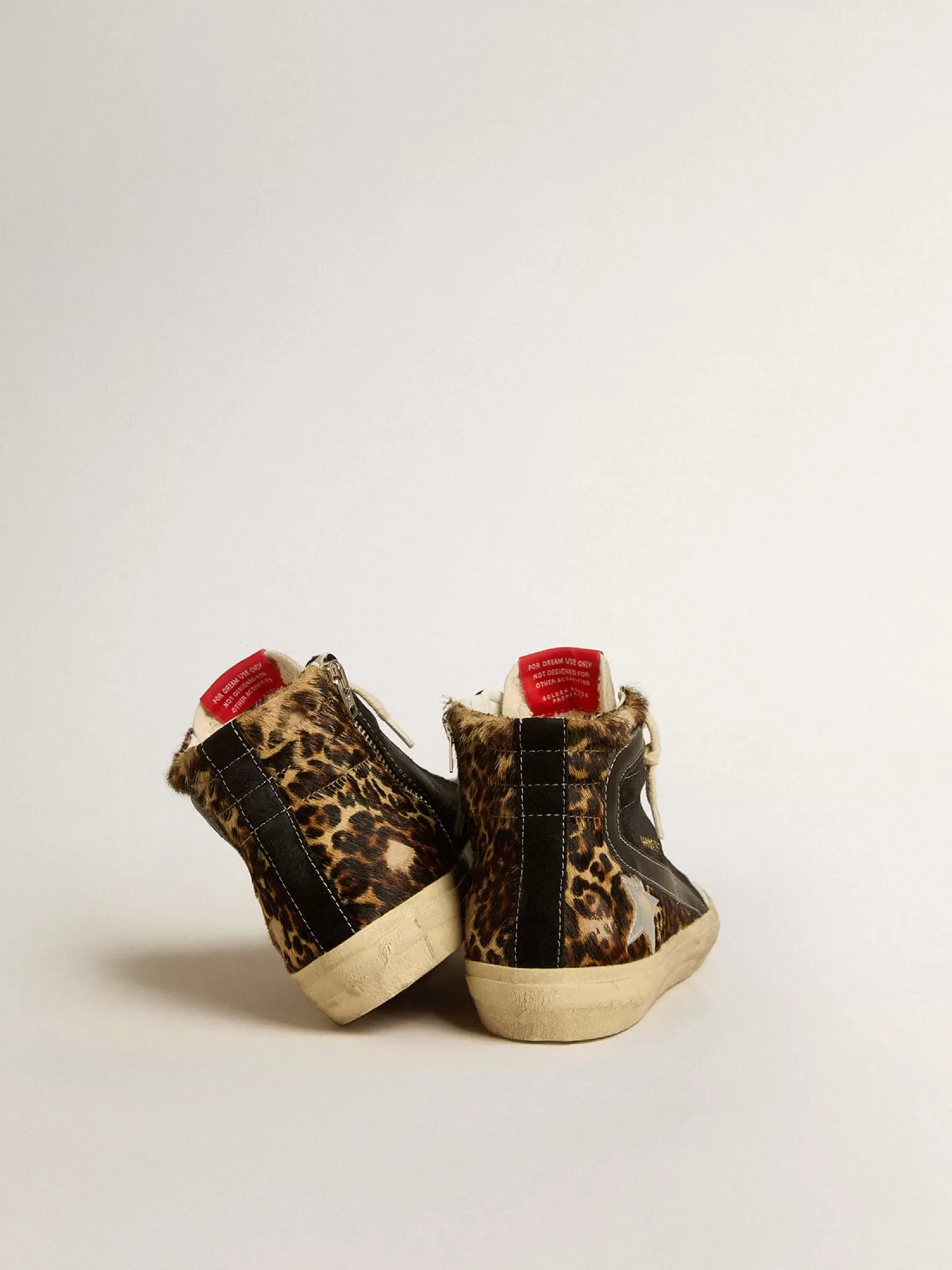 Best Sale Slide Penstar LTD de cavalinho leopardo com estrela prateada e lista preta MULHER Slide
