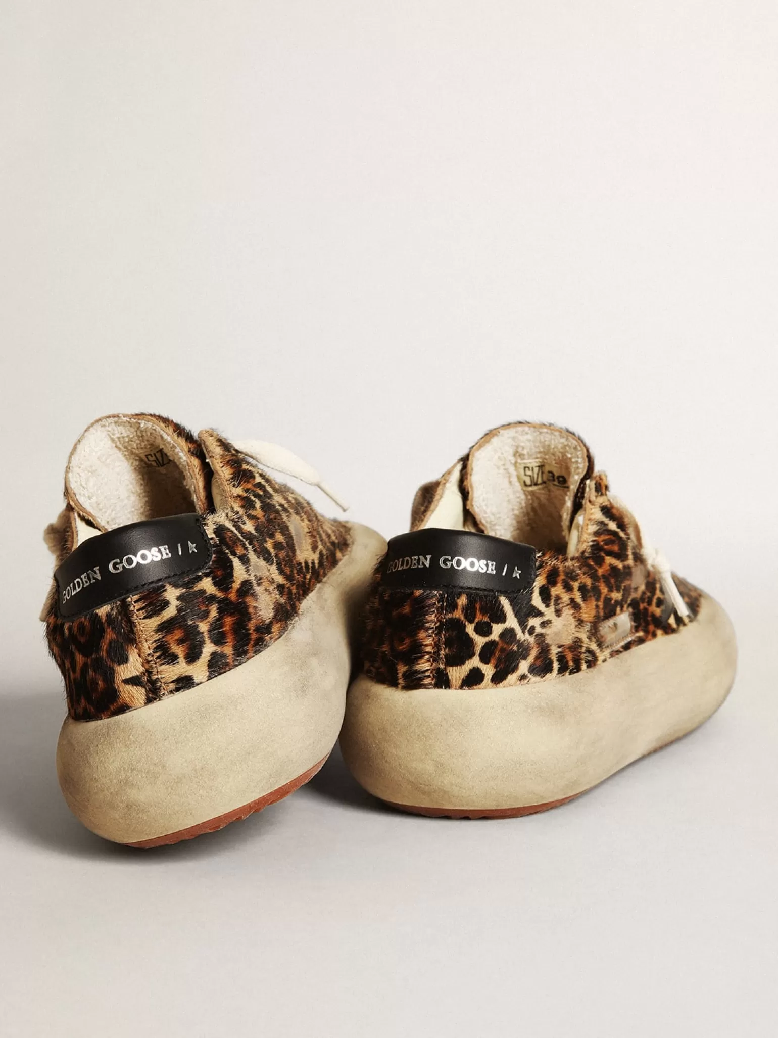 Clearance Space-Star feminino de cavalinho com estampa leopardo e estrela preta MULHER Space-Star