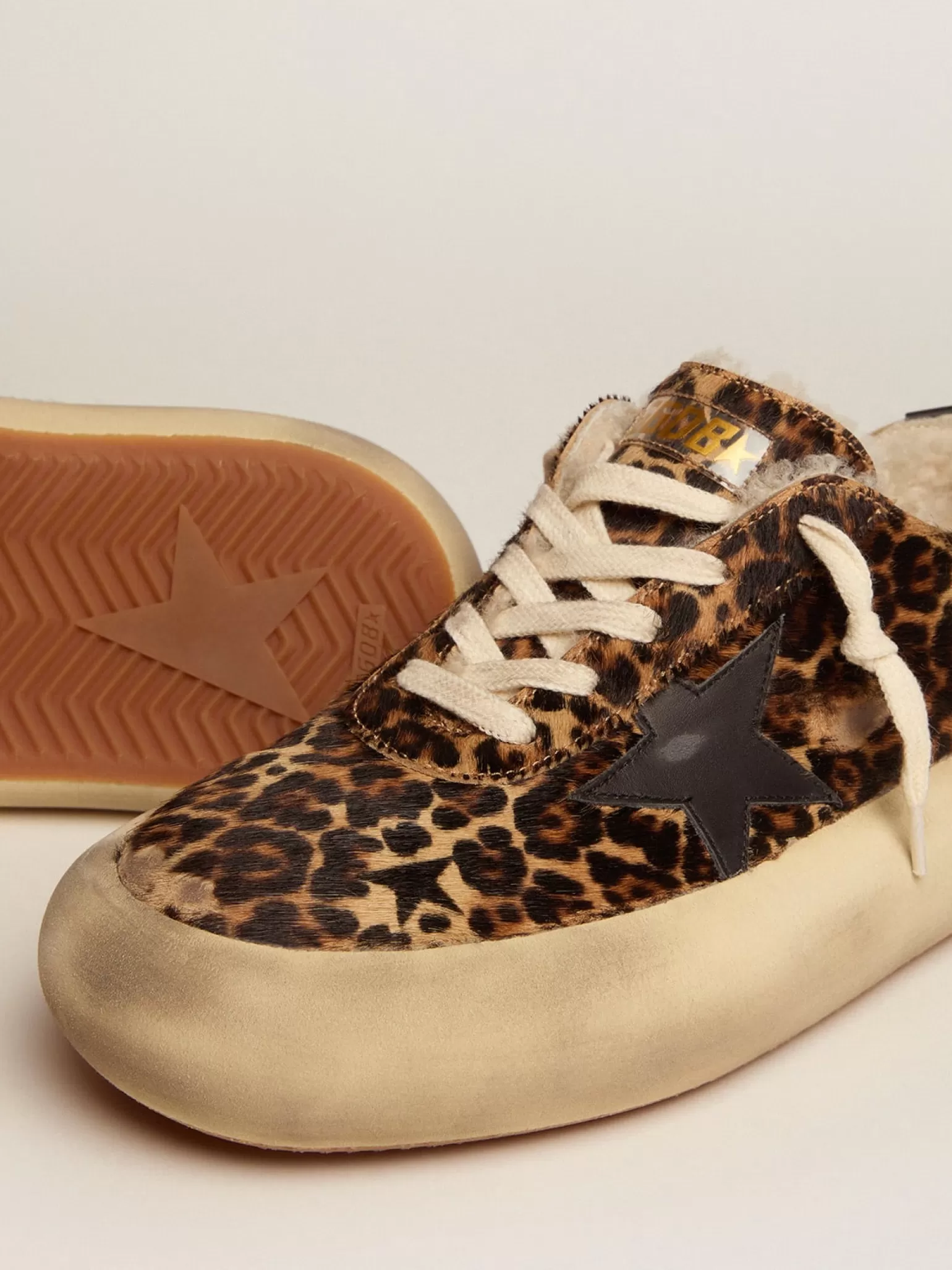 Cheap Space-Star masculino de cavalinho animal print e forro de shearling Space-Star