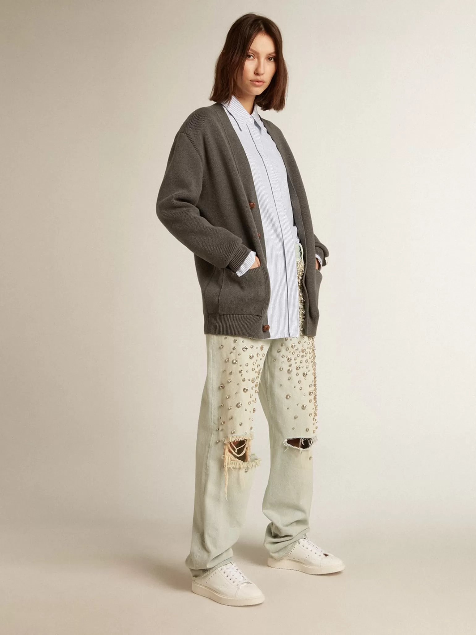 Cheap Starter Feminino com base vegetal e estrela e talão brancos MULHER Starter