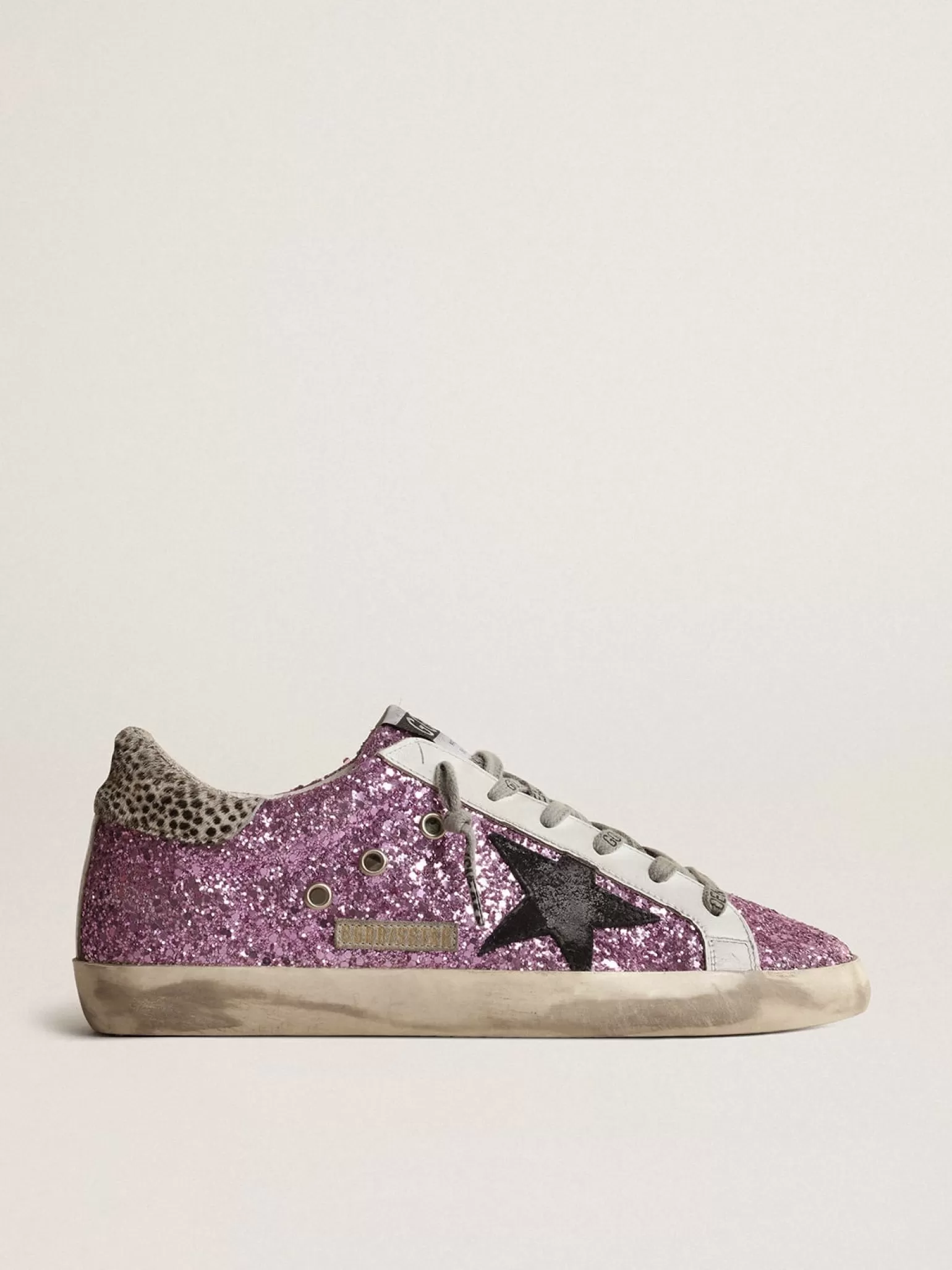 Shop Super-Star de glitter cor lavanda com estrela preta MULHER Super-Star