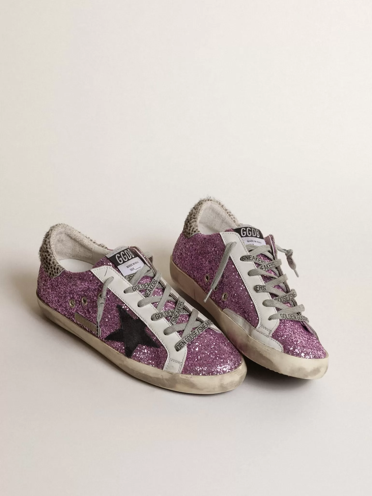Shop Super-Star de glitter cor lavanda com estrela preta MULHER Super-Star