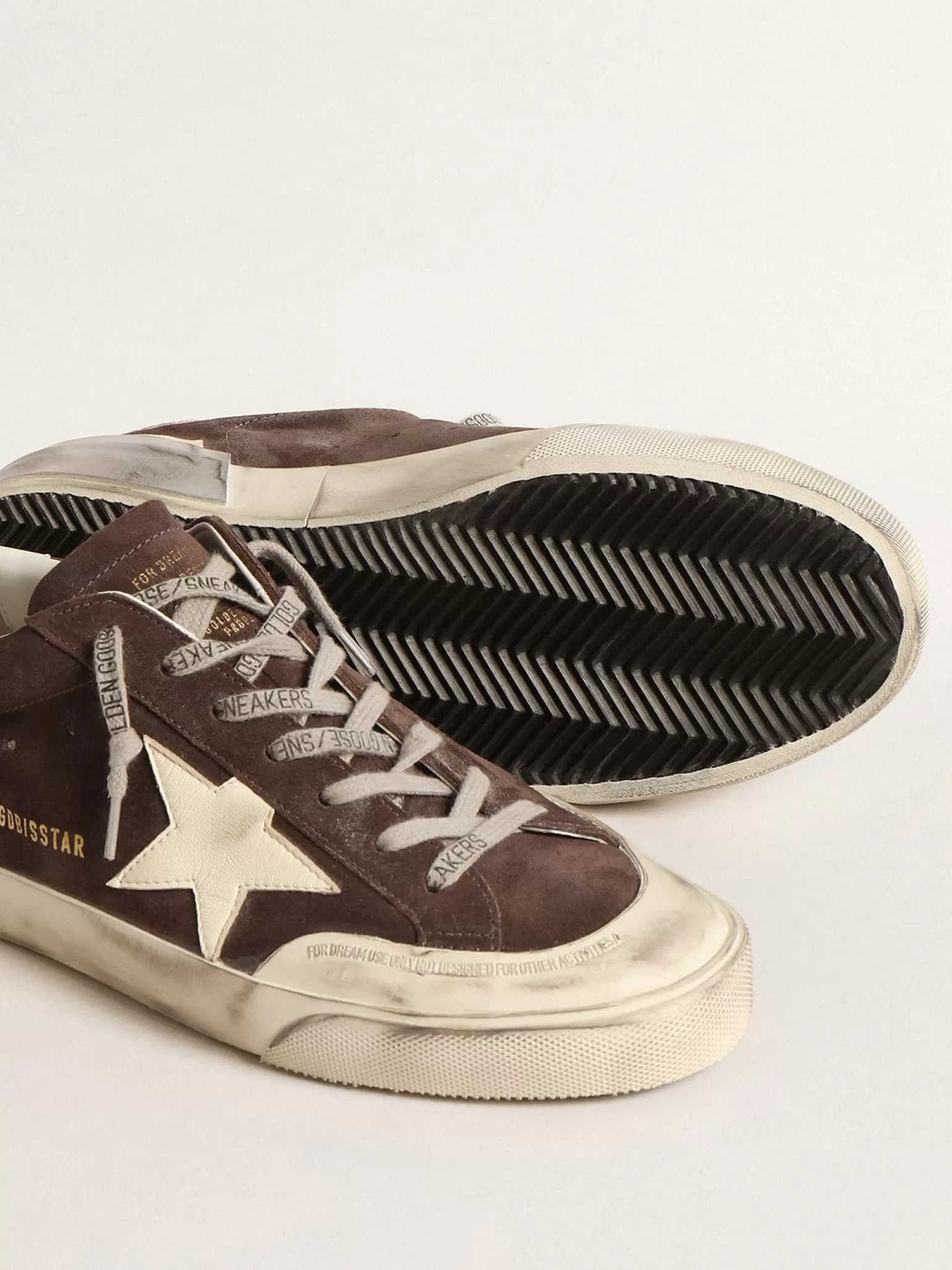 Cheap Super-Star de suede cinza com estrela e talão de napa cor cru Super-Star