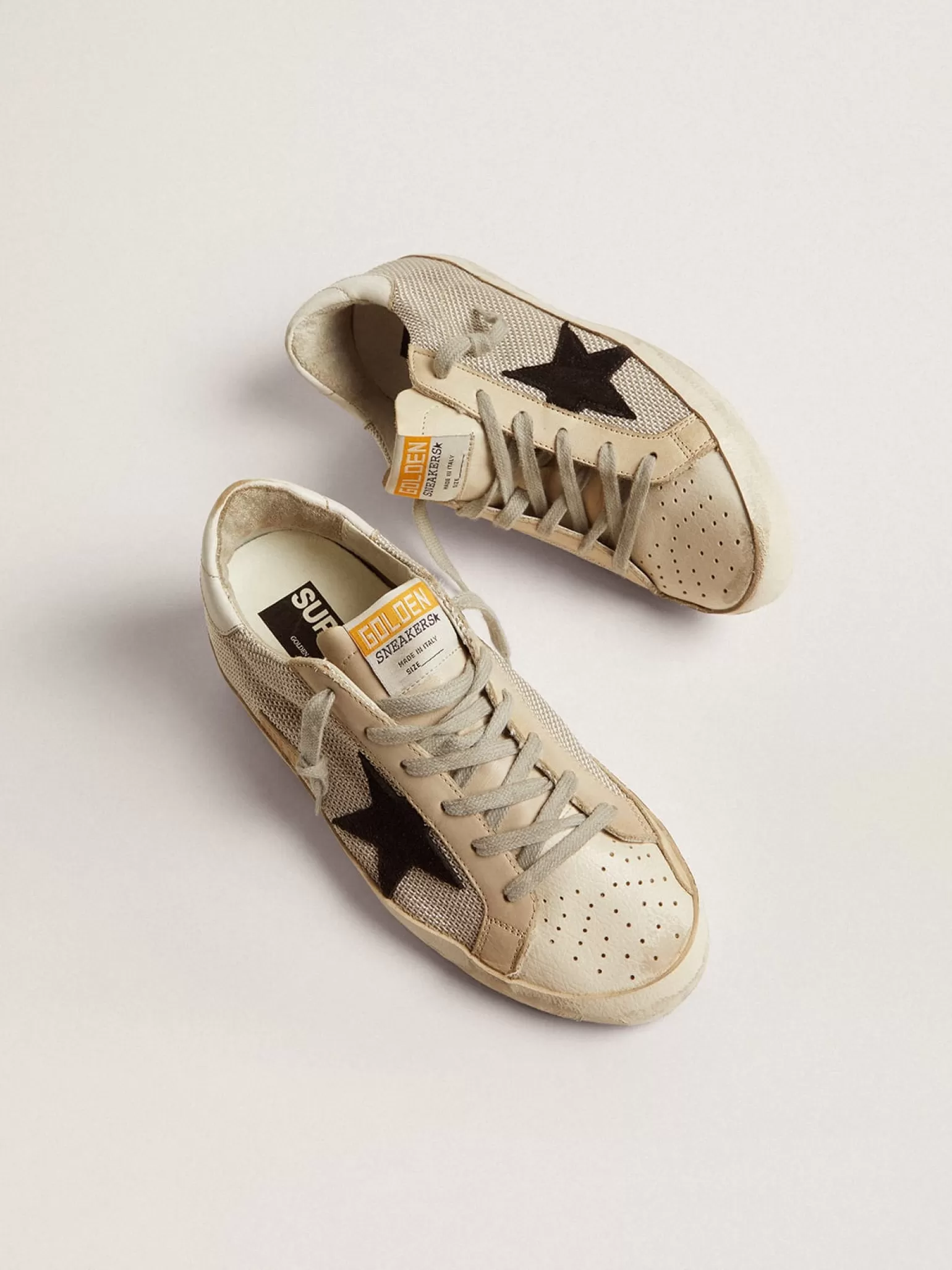 Clearance Super-Star feminino de couro MULHER Super-Star