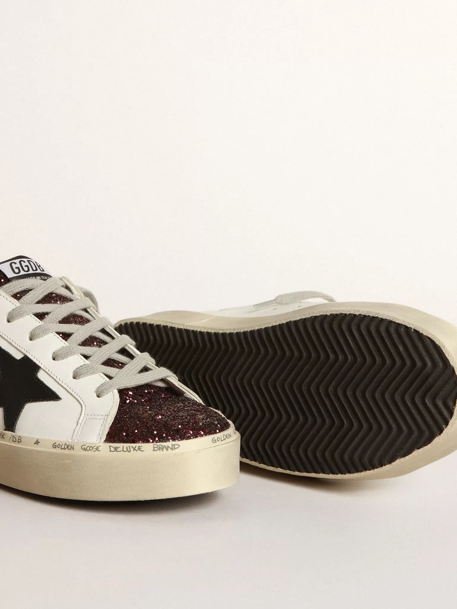 Online Tênis Hi-Star branco com inserção de glitter e estrela preta MULHER Hi Star