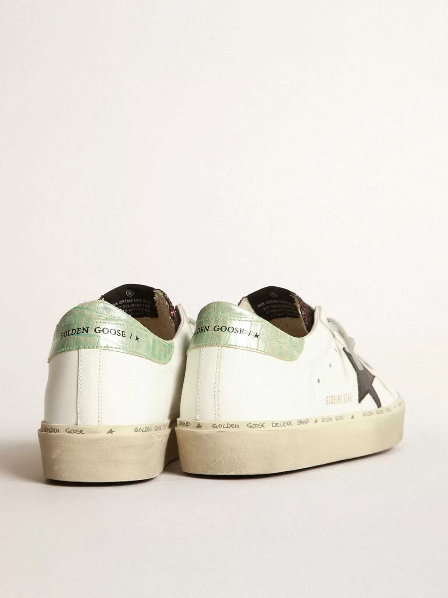 Online Tênis Hi-Star branco com inserção de glitter e estrela preta MULHER Hi Star