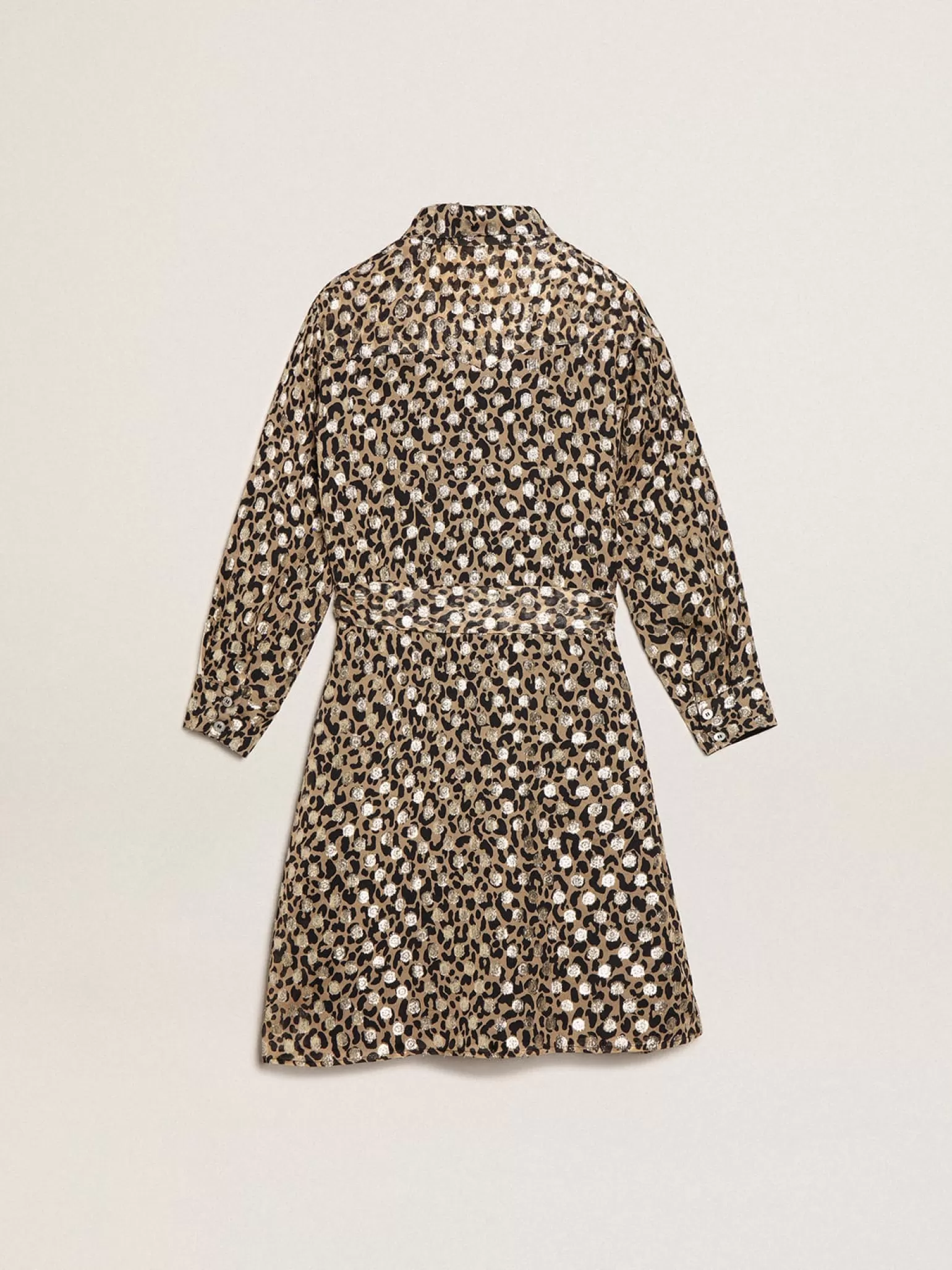 Best Vestido chemise infantil feminino com estampa animal print e fio coupé Roupas de cima (4-12 years)