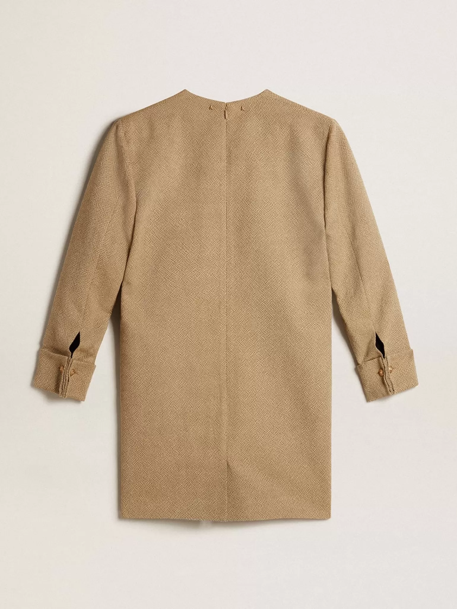 Fashion Vestido curto de lã cor de faia clara MULHER Vestidos e macacões