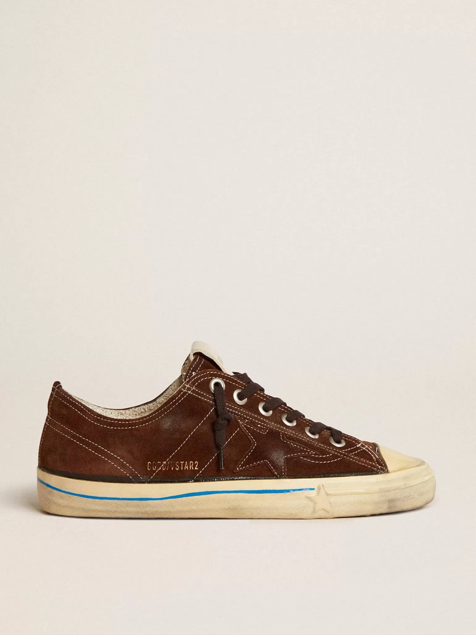 Store V-Star Feminino LTD de suede com estrela marrom e talão de couro verde MULHER V-Star