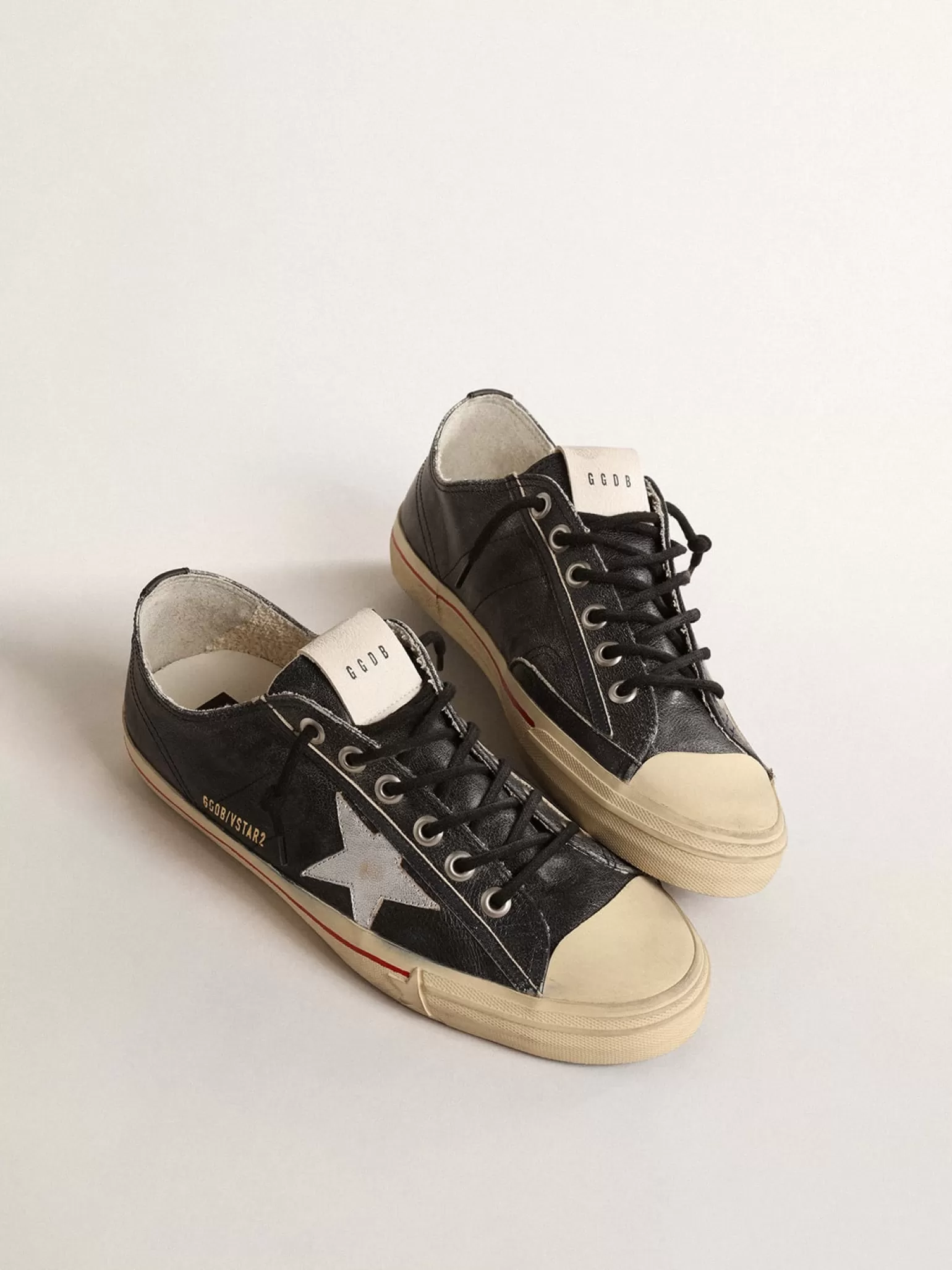 Cheap V-Star LTD de lona azul com estrela de couro metálico prateado V-Star