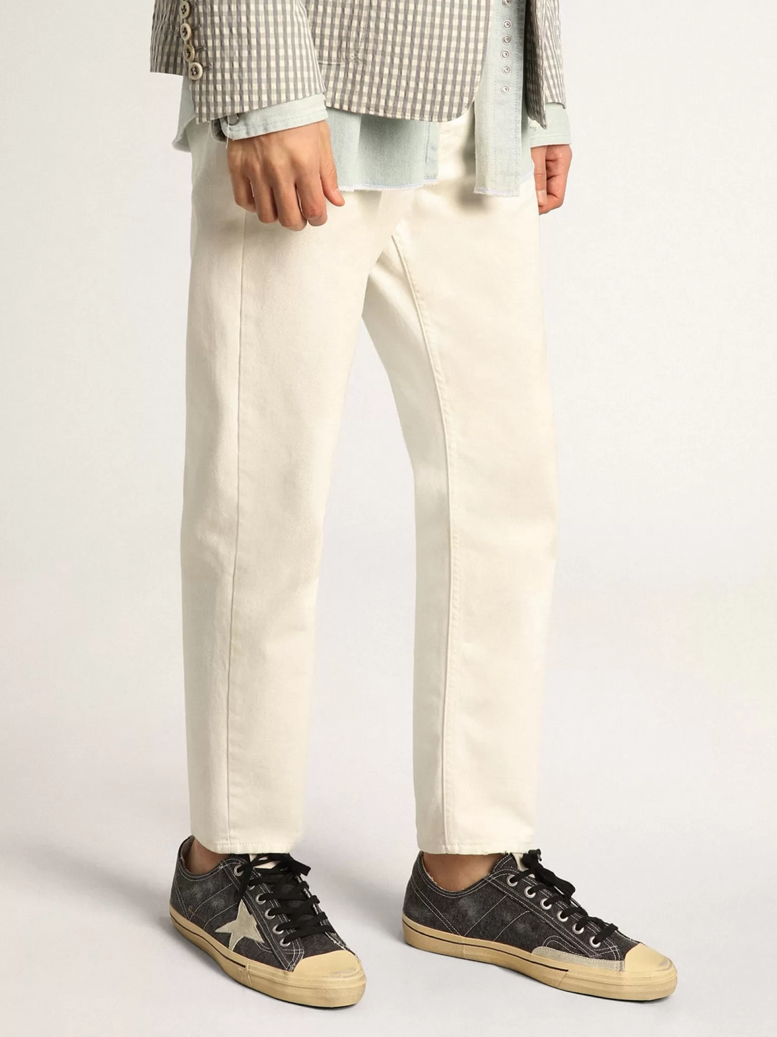 Sale V-Star LTD masculino de lona preta com estrela e talão cinza V-Star